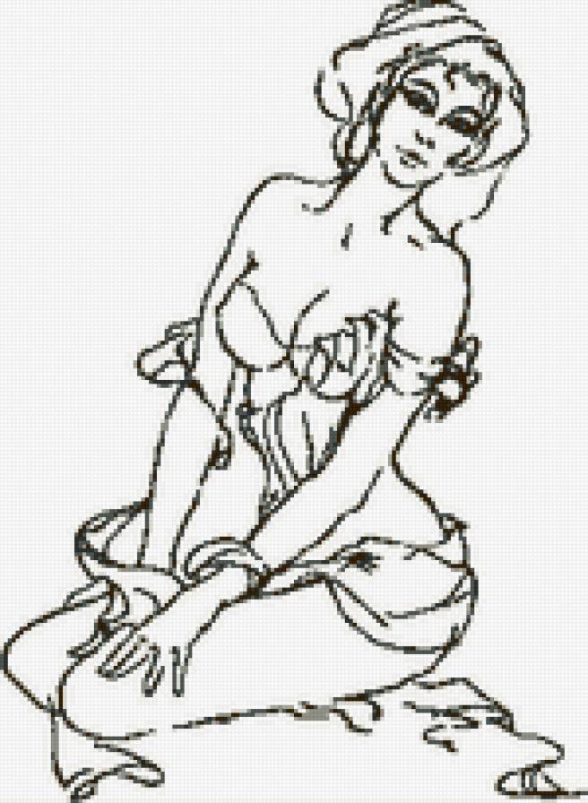 дева - люди, монохром - предпросмотр