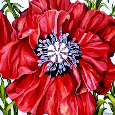 Подушка "Мак" - цветы, панно, подушка, маки, цветок, любимые маки - оригинал