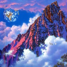 Схема вышивки «Горы»