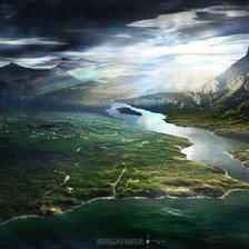 Схема вышивки «Природа, долина»