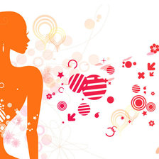 Схема вышивки «Девушка»