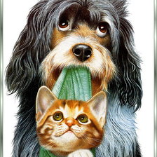 Схема вышивки «Друзья»