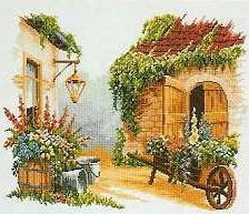 Схема вышивки «Дворик»