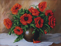 Схема вышивки «маки»