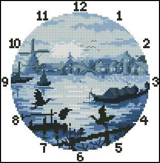 зима - часы - оригинал