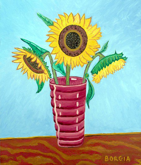 Серия "Живопись Карла Боргия" - подсолнухи - оригинал