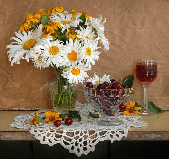 Букет ромашек - натюрморт, ромашки, букет - оригинал