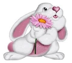 зайчик с цветком - зайчик, заяц, животные, детские мотивы - оригинал