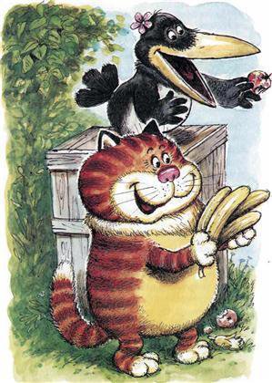 кот и ворона - оригинал