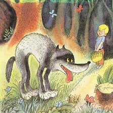 Схема вышивки «митя и волк»