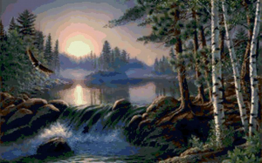 утро - утро, рассвет, восход, река, вода, пейзаж - предпросмотр