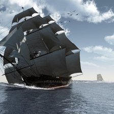 Схема вышивки «корабль»