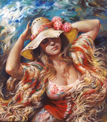 №5818 - девушка, дама - оригинал