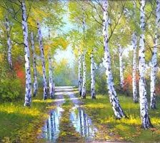 Схема вышивки «весенний лес»