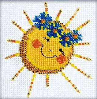 Солнышко - цветы, солнышко, солнце, детские сюжеты, васильки, венок - оригинал