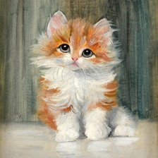 Схема вышивки «котенок»