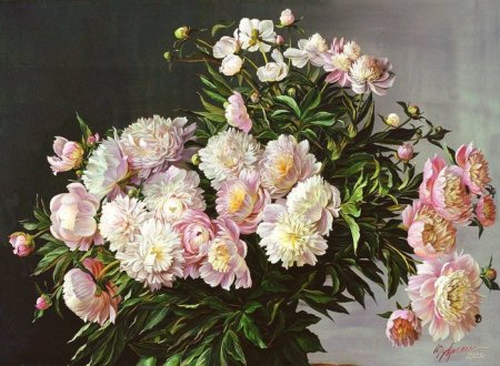 Серия "Пионы" - цветы, пионы - оригинал