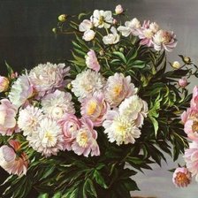 Схема вышивки «Серия "Пионы"»