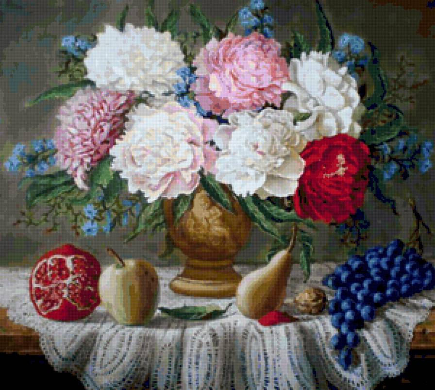 Серия "Пионы" - пионы, натюрморт, цветы - предпросмотр