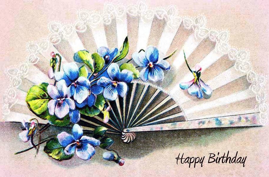 Фиалки - violets, фиалка, веер, цветы, фиалки, первоцвет, весна - оригинал