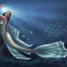 Схема вышивки «русалка»