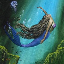 Схема вышивки «русалка»