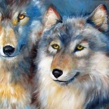 Схема вышивки «Волки»