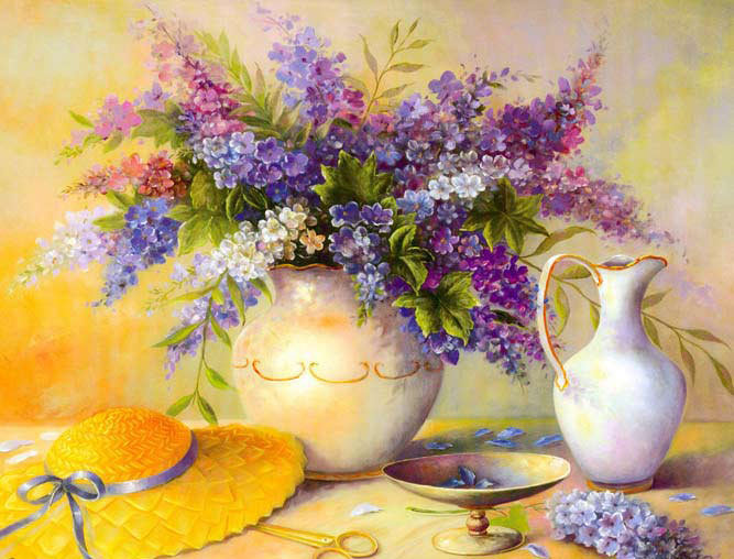 сирень - натюрморт, цветы - оригинал