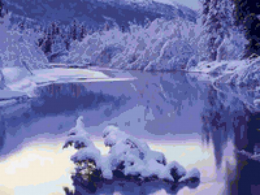 зима - пейзаж - предпросмотр