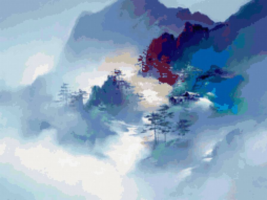 Пейзаж - пейзаж, лес, горы - предпросмотр