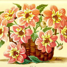 Схема вышивки «корзина с цветами»