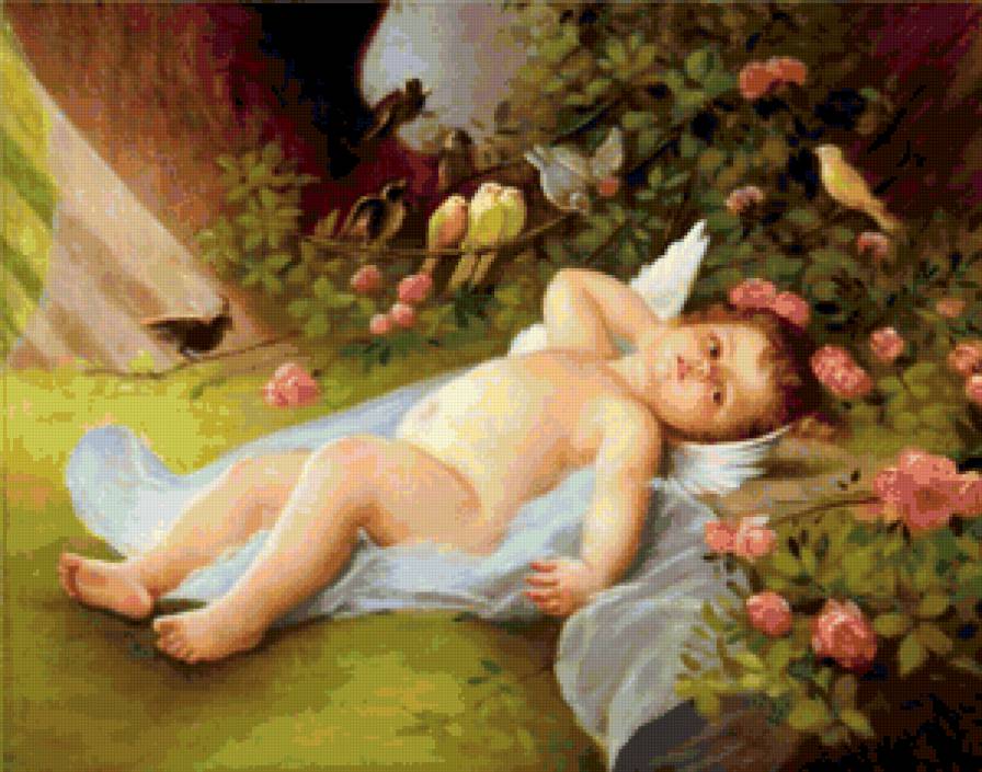 ангел и птички - ангел, птички - предпросмотр