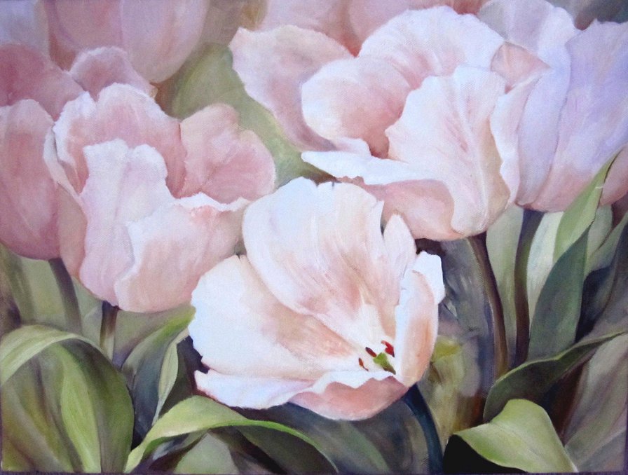 Нежность - картина, цветы - оригинал