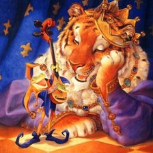 Схема вышивки «король и музыкант»