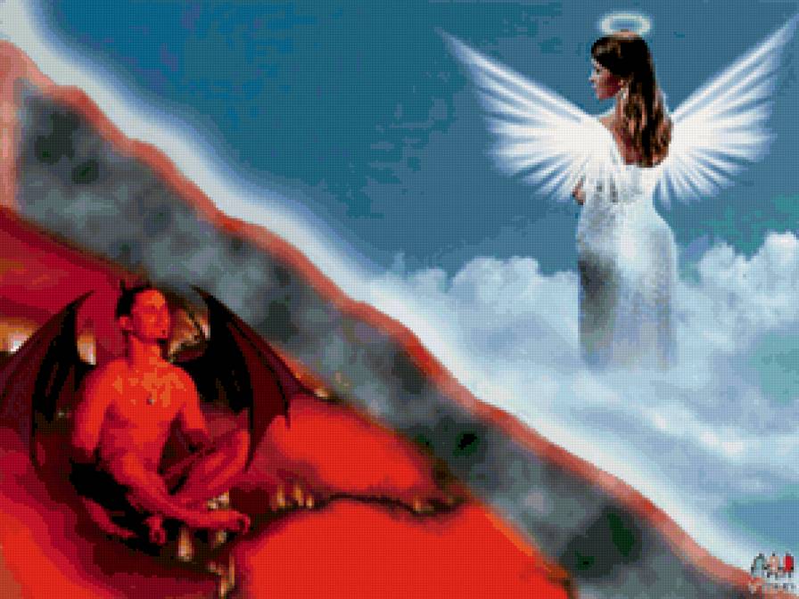 Ад и рай-2 - рай, ангел, ад, черт, небо - предпросмотр