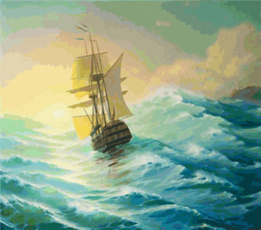 парусник - парусник, море - предпросмотр