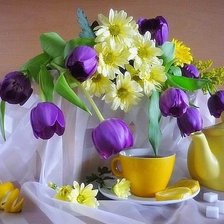 Схема вышивки «чаепитие»