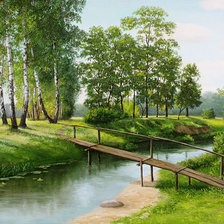 Схема вышивки «Мостик через реку»