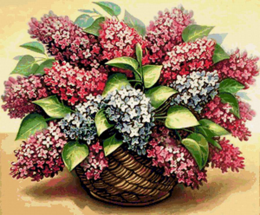 №8448 - ваза, букет, цветы, сирень - предпросмотр