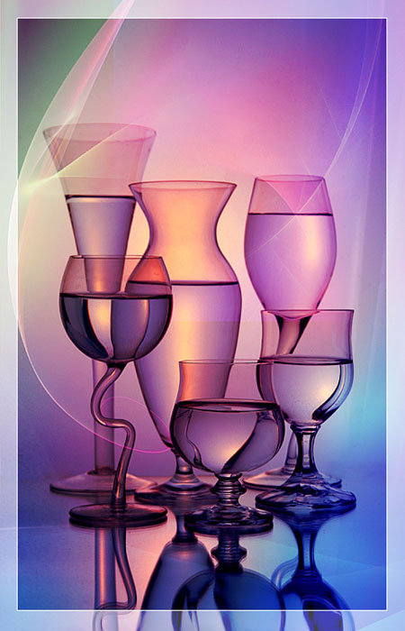 бокалы - абстракция - оригинал