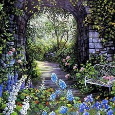 Схема вышивки «парк»