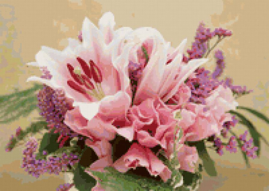 нежные цветы - лилии, букет, цветы - предпросмотр