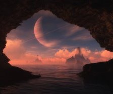 Схема вышивки «вид из пещеры»