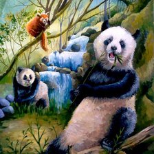 Схема вышивки «Мишки на отдыхе»