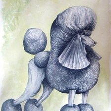 Схема вышивки «пудель»