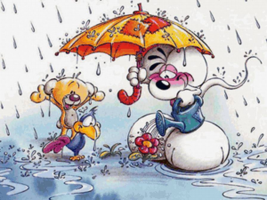 под дождем - предпросмотр