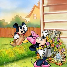 Схема вышивки «микки и минни»