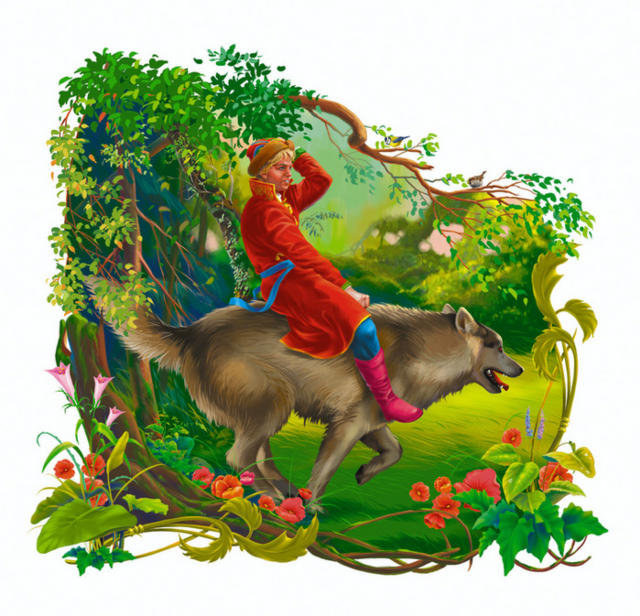 иван царевич на сером волке - оригинал