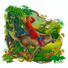 Схема вышивки «иван царевич на сером волке»