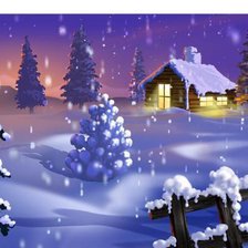 Схема вышивки «зима»